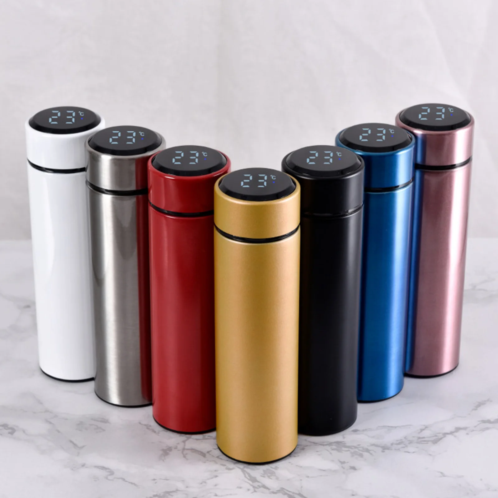 

500ml Smart Thermos Bottle Temperature Display Smart Thermos Water Bottle Intelligent Stainless Steel Vacuum Flasks Thermoses