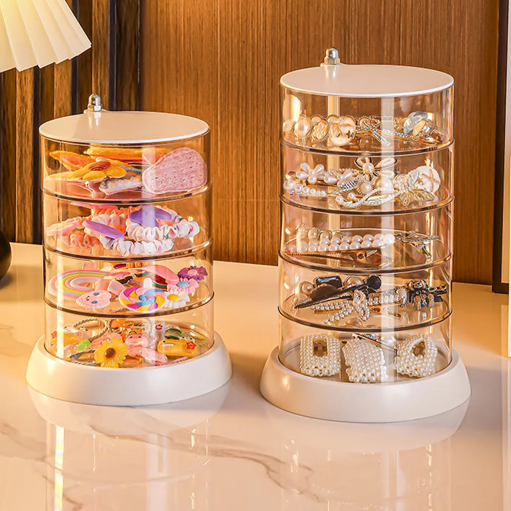 

Multi-layer Jewelry Box Female Gifts Earrings Storage Container Bracelet Women Hair Clip Organizer The Pet Rotatable Case