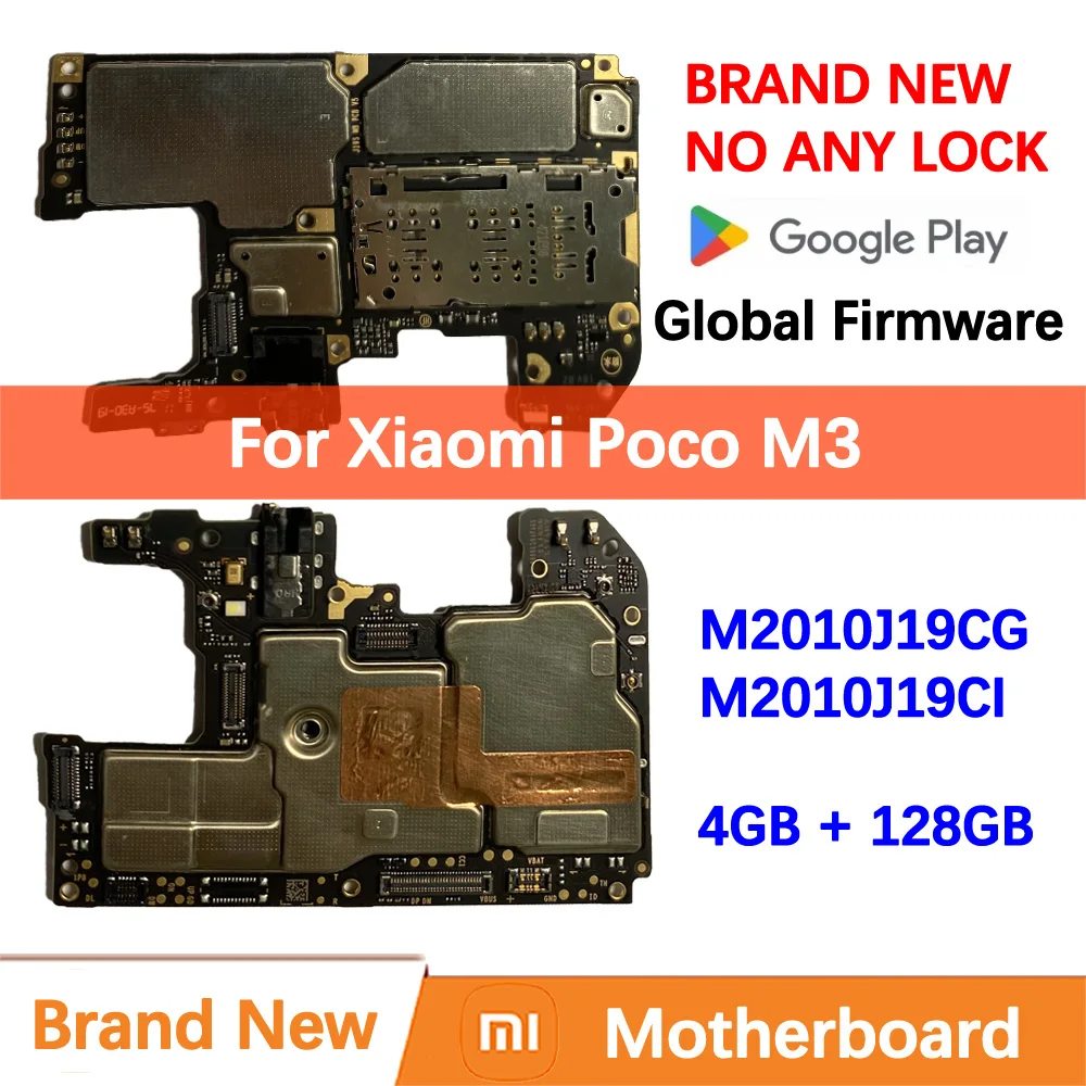 100% новая оригинальная материнская плата для Xiaomi POCO M3 логическая глобальная