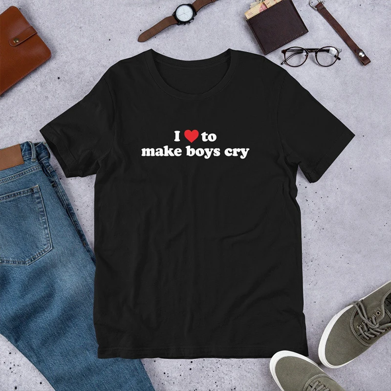 Футболка женская хлопковая с забавным принтом I Love To Mak