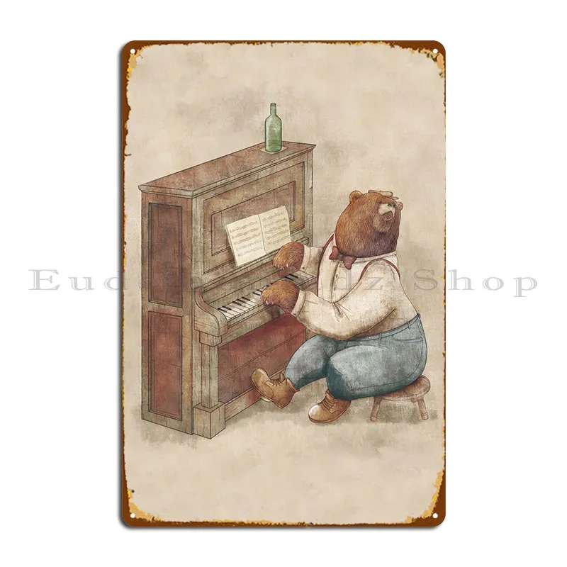 

Металлический плакат для пианиста, клубный бар, Классическая роспись, фотообои, плакат