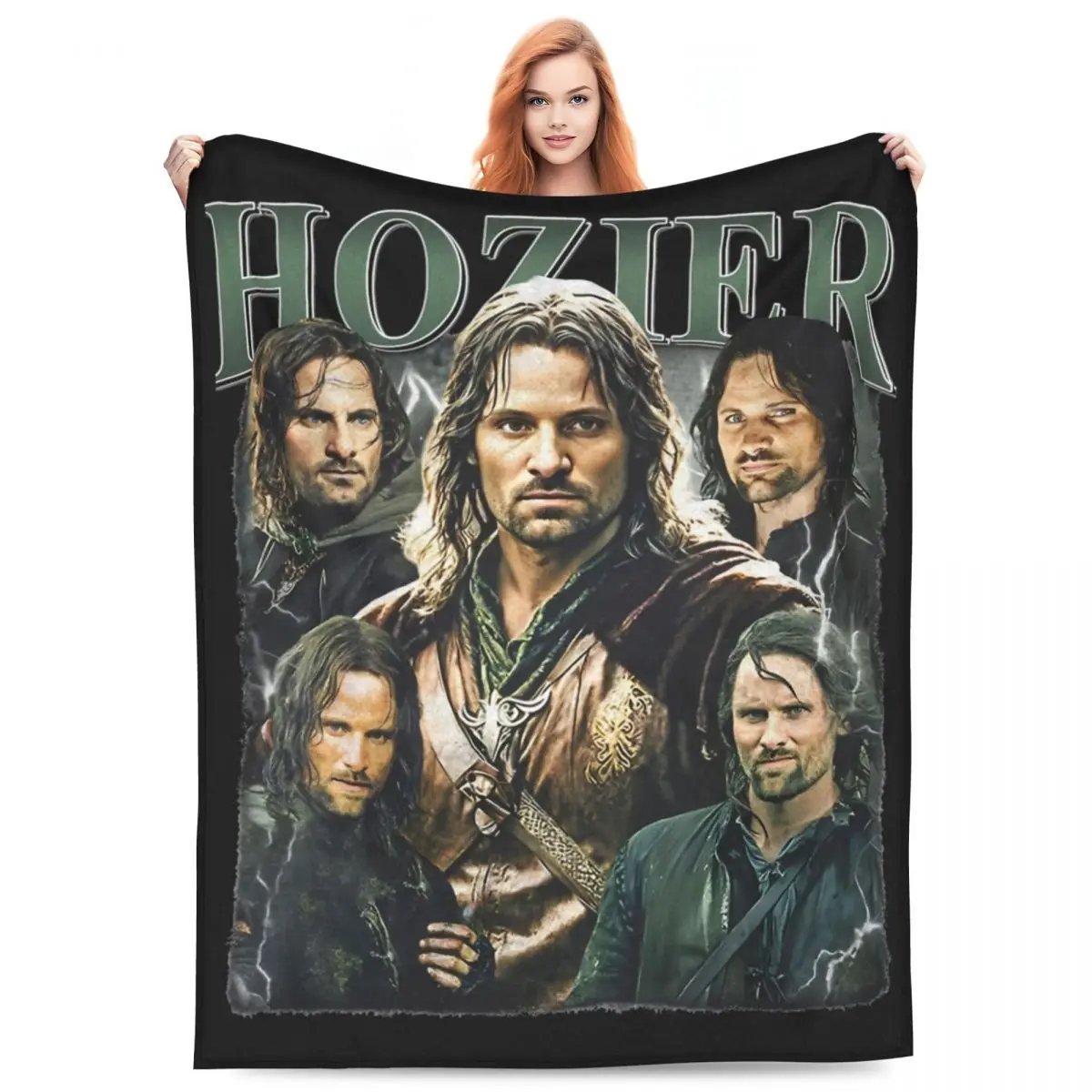 Одеяло Hozier Funny Meme Aragorn коралловое флисовое плюшевое летнее многофункциональное