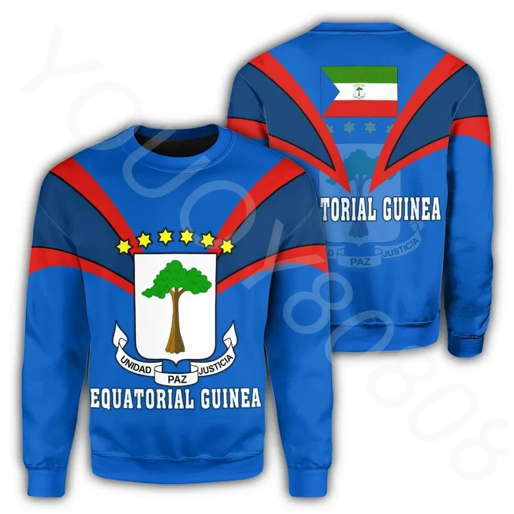 

Africa Autumn Winter Men's Clothing Print Casual Street Crew Neck Sweatshirt Equatorial Guinea Sweatshirt Sport Premium