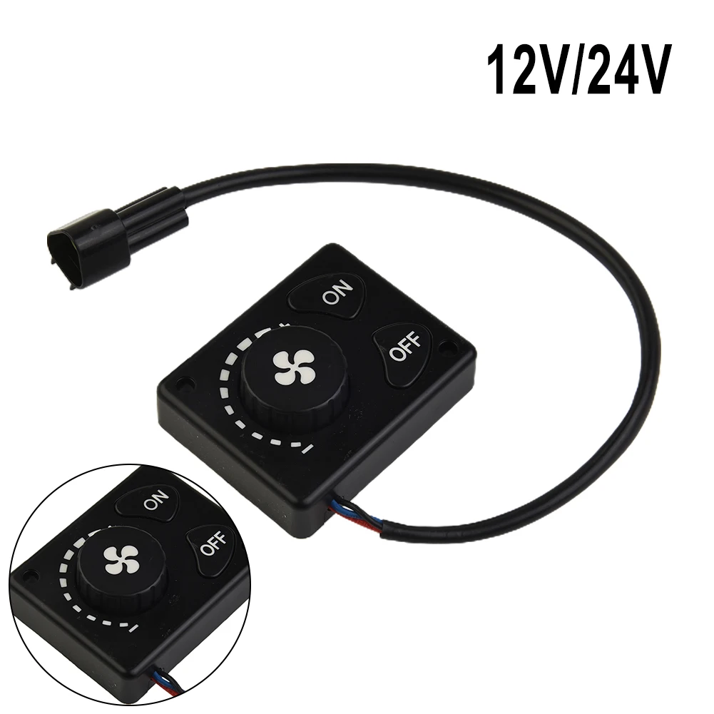 

1pc 66x52x23mm Parking Heater Control LCD Knob Controller Switch Vehicle Diesel Air 12 / 24V Black Plastic For Track Air Diesel