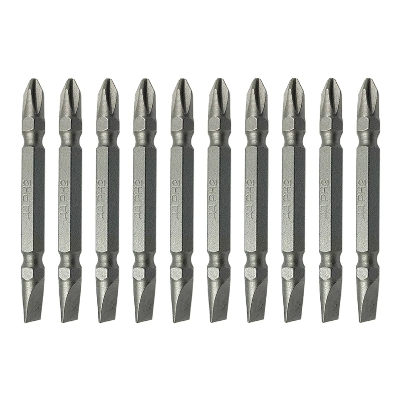 

10Pcs/lot PH2 Magnetic Cross Bits Double End 65mm Electric Screwdriver Bits Quick Release Magnetic Power Drill Bits