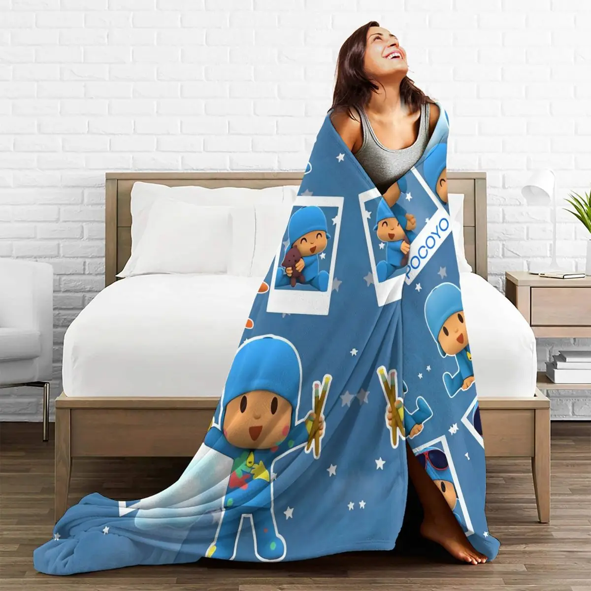 P-POCOYO Elly Pato Fred Lula Sleepy Bird (2) Одеяло Качественное теплое мягкое одеяло Весенний