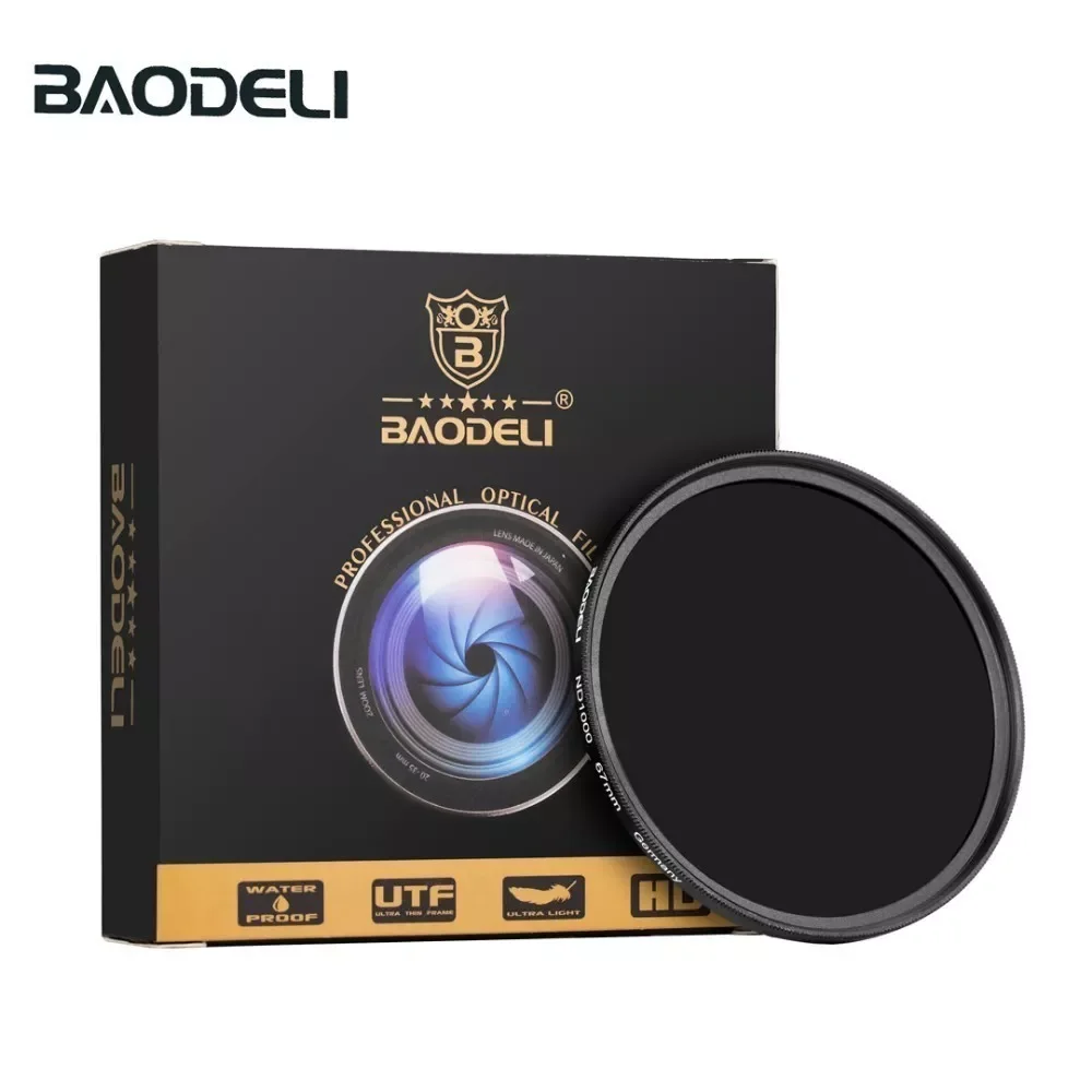 

BAODELI Neutral Density Filtro Nd1000 64 8 Concept 49mm 52mm 55 58 62 67mm 72 77mm 82mm For Canon Nikon Sony Camera Lens Filter