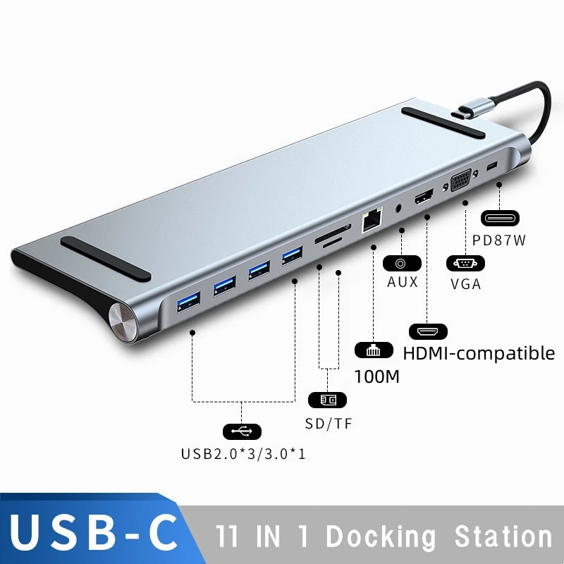 Док-станция 11 в 1 для Macbook, USB 100, Вт, Мбит/с