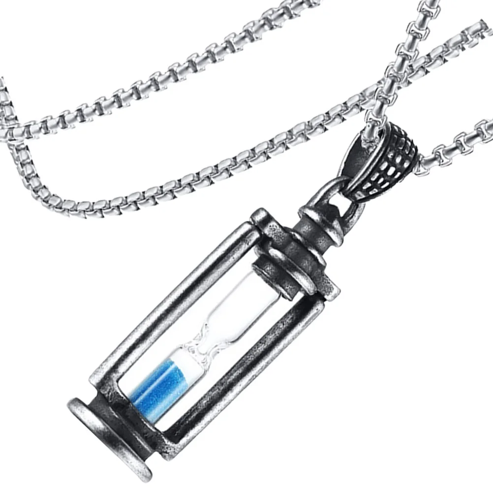 

Hourglass Necklace Men Pendant Sand Timer Men's Pendants Jewelry Sandglass Vintage