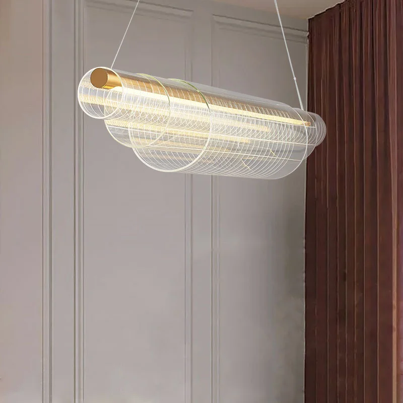 

Chandeliers Lighting Luxury Modern LED Pendant Long Designer Art Hang Lamp For Dining Room Conference Restaurant Bar Coffee Shop