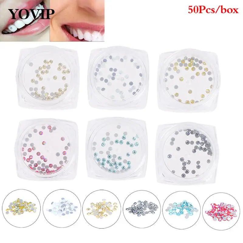 

50pcs Tooth Beauty Diamond Gems Various Colors Dental Crystal Teeth Jewelry Ornaments Tooth Gems Teeth Jewelry Gem DecorationBur