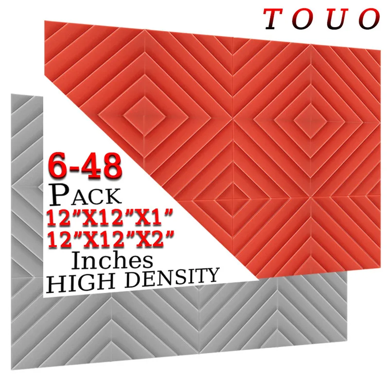Акустическая пена TOUO с алмазной канавкой 6-48 шт. звукоизоляционные настенные