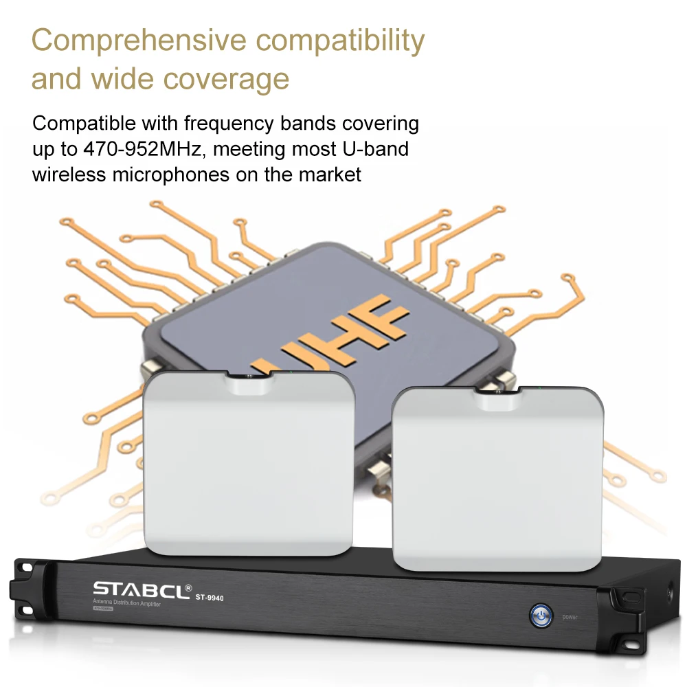 Усовершенствованный антенный усилитель с беспроводным приемом STABCL 4-канальный UHF