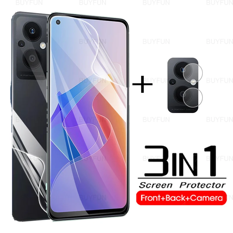 

3в1 Для oppo reno7 z 5g Гидрогелевая пленка для oppo orro reno 7 se reno7 pro 5g камера Передняя Задняя Защитная пленка для экрана appo