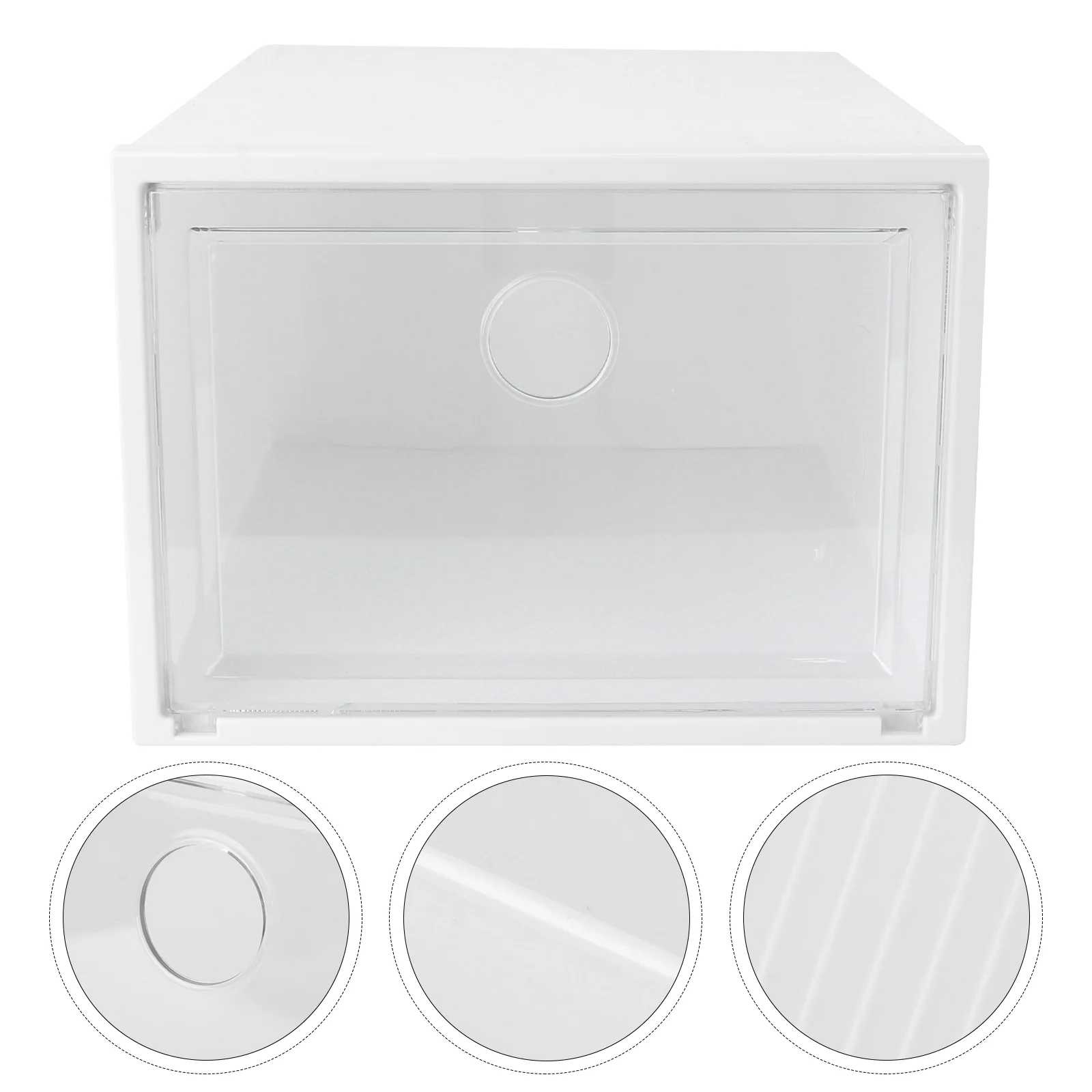 

Shoe Storage Box Shoes Organizer Closet Bins Case Stackable Container Cube Sneaker Front Opening Shelf Clear Display Boxes