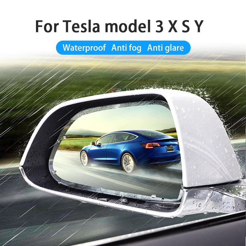 

Автомобильная непромокаемая пленка для зеркала заднего вида Tesla Model 3 X S Y 2021, защита от дождя, противотуманная водонепроницаемая пленка, мемб...