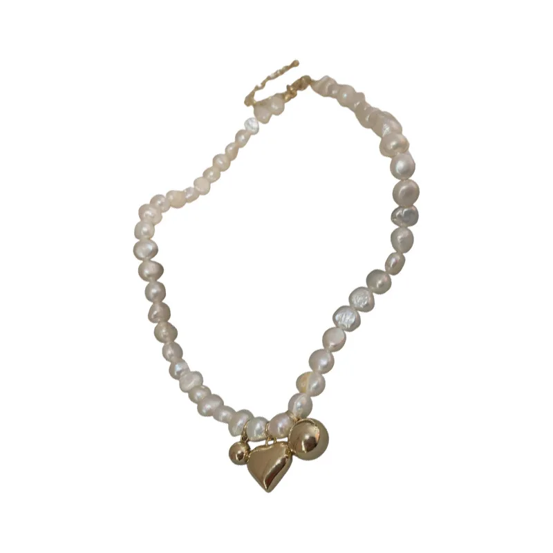 100% натуральный пресноводный жемчуг 14 К позолота романтическое любовное Сердце