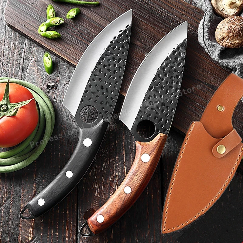 

Forged Stainless Steel Butcher Boning Knife Kitchen Cooking Cleaver Knife Fish Filleting Slicing Knife Outdoor Camping Knife