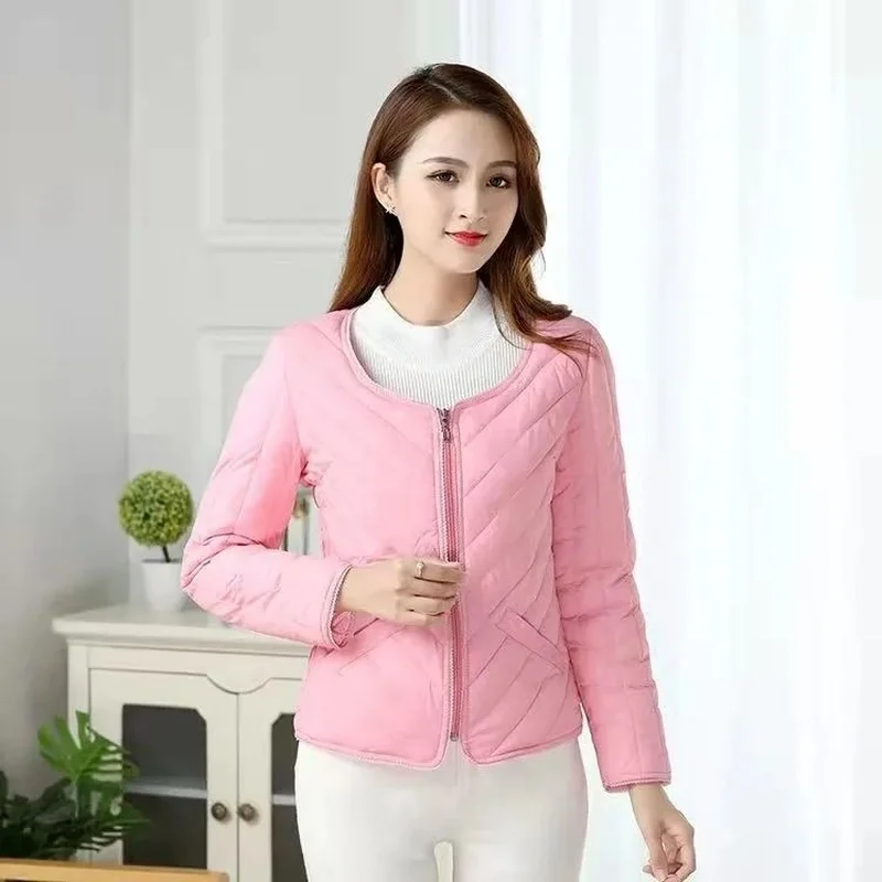 Winter Womens Parka Light Padded Jacket Cropped Top Free Shipping Plus Size Coat Korean Fashion Inexpensive Wholesale Slim Fit