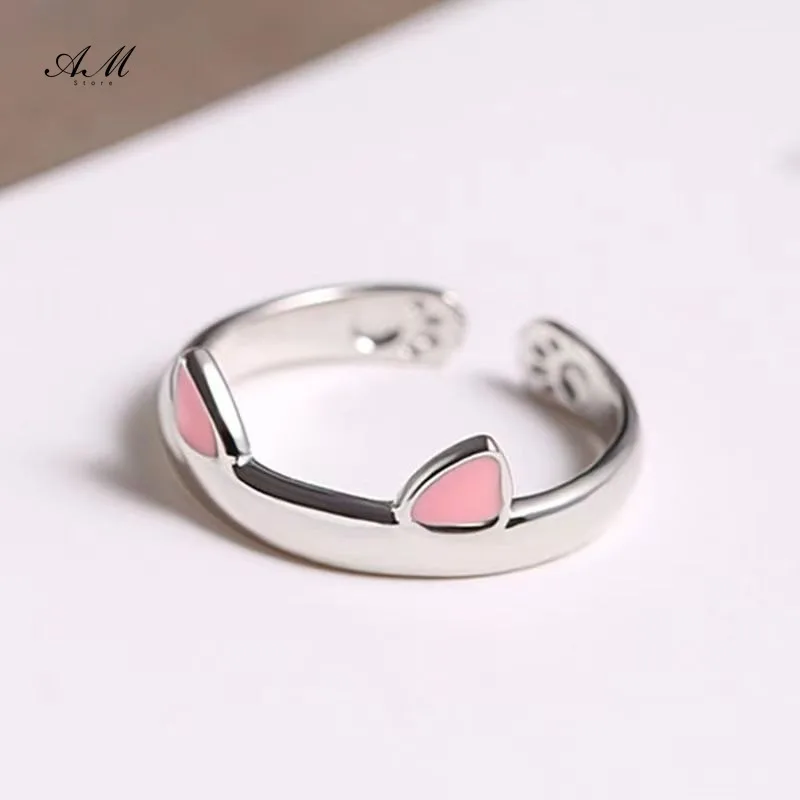 1 шт. регулируемые Мультяшные кольца в виде маленькой кошки котенка животного лап