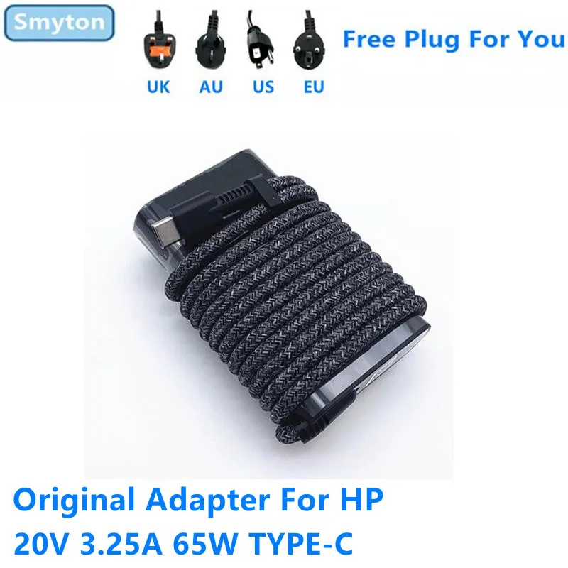Original AC Adapter Charger For HP 65W 20V 3.25A Type-C TPN-CA10 TPN-LA12 TPN-TA02 SPECTRE X360 ELITEBOOK 1040 G4 Power Supply |