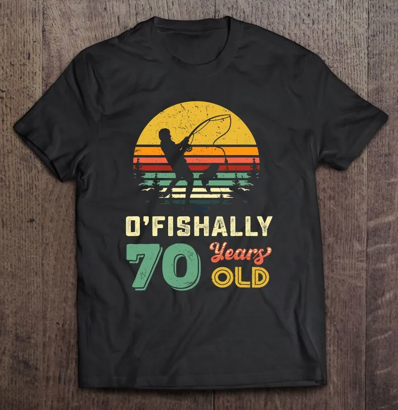 

Футболка Мужская/женская с принтом рыболовного подарка, 70 лет