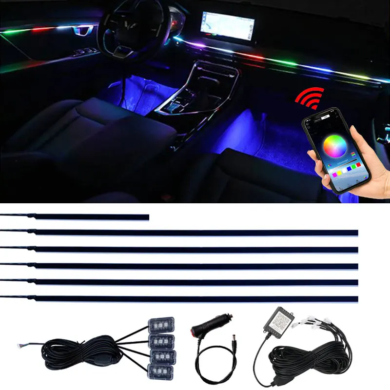 

6 в 1, автомобильный RGB-светильник, 10 в 1
