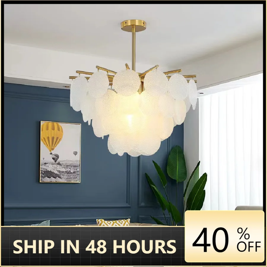 

Nordic Wind Chimes Bedroom Ins French Light Luxury Living Room Creative Simple Modern Master Bedroom Study Crystal Chandelier