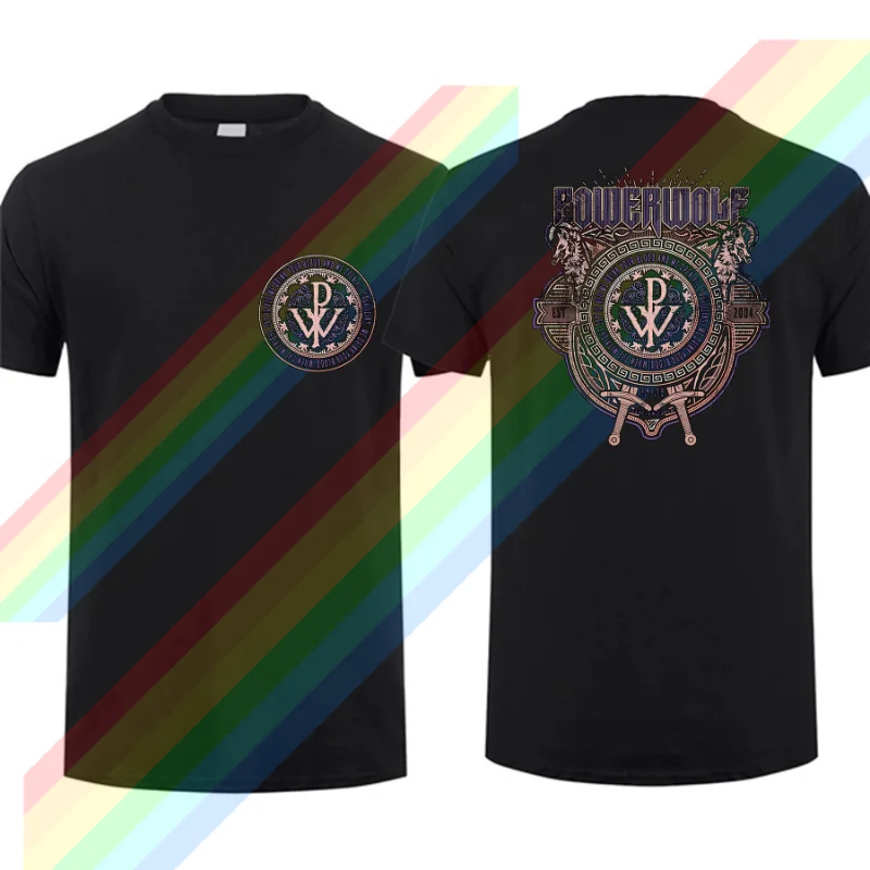 Уличная винтажная модная футболка 2024 мужская двусторонняя через Dolorosa черная от