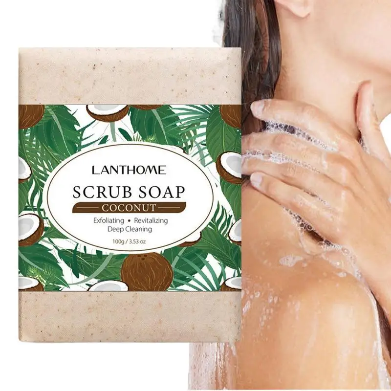 

Natural Facial Scrub Soap Essential Oil Deep Cleansing Pores Exfoliating Nourishing Moisturizing Smoothing Face Body Skin Care