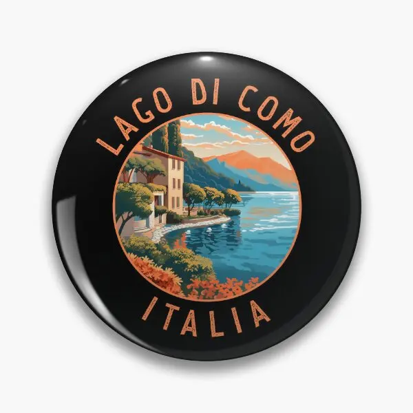 Круглая мягкая булавка Lago Di Como Italia с эффектом потертости металлическая Женская