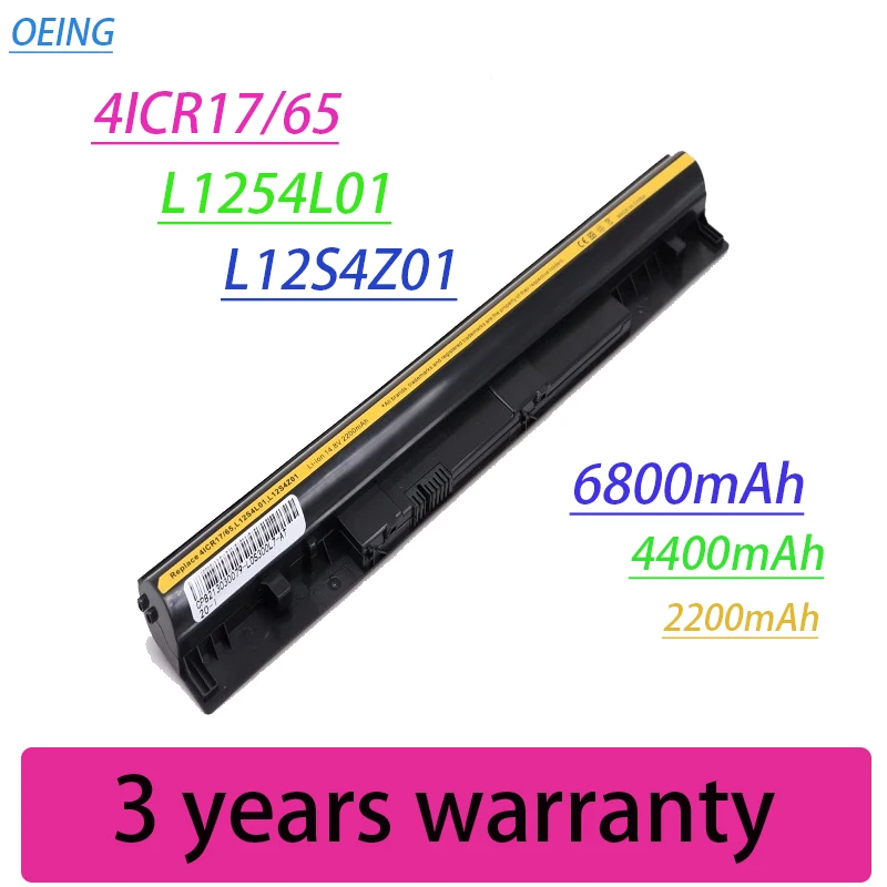 

new Laptop Battery 4ICR17/65 L12S4Z01 L12S4L01FOR LENOVO I1000 IdeaPad Flex14 IdeaPad S300 IdeaPad S310 S400 S405 M30 Series