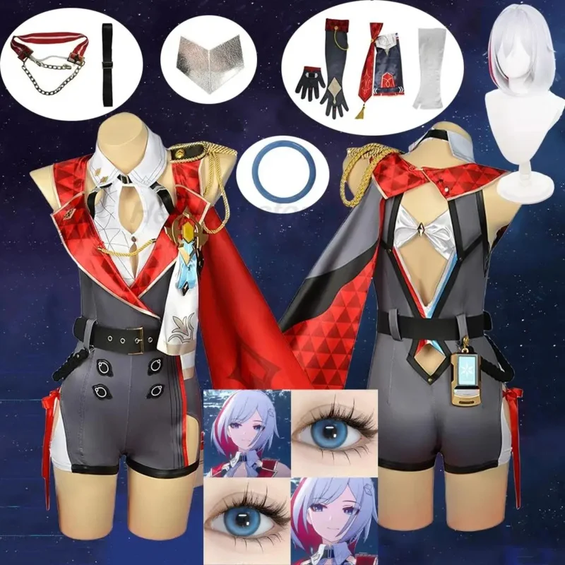 2025 Новый Honkai Star Rail Мужские костюмы Хэллоуин Женский парик для косплея Топаз