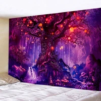 natural forest waterfall landscape tapestry psychedelic scene home art decorative wall hanging cloth hippie bohemian sheet