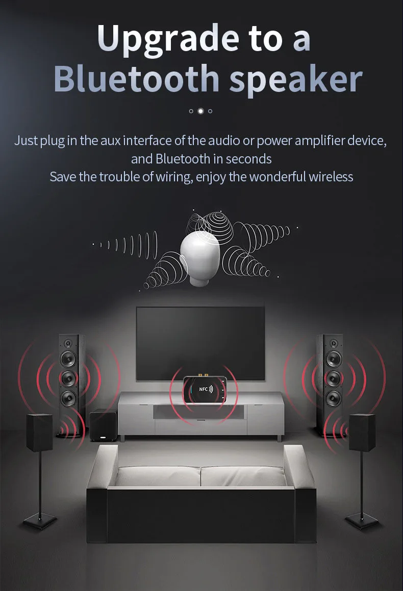 NFC Bluetooth-совместимый прием и передача беспроводного Combo A2Dp Aux 3 5 мм разъем Usb