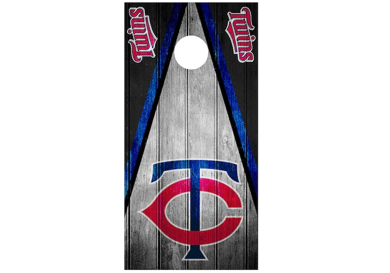 

Custom Cornhole Wrap Skin Decal Sticker Vintage Game Board Minnesota Twins DT117 - SINGLE