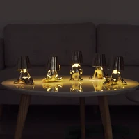 thinker led lamp golden man night light table lamp bedroom bedside decoration lamp usb featured ambient lights for home bar