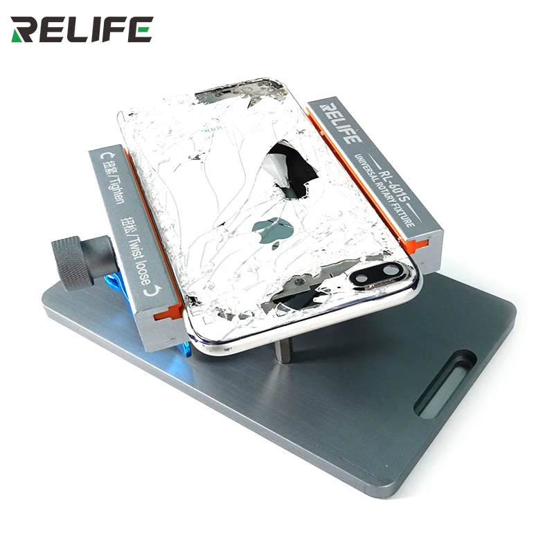 Relife RL-601S Anti-slip Rotating Universal Fixture Clamp Holder Easy Quick Remove The Back Cover Glass for Mobile Phone
