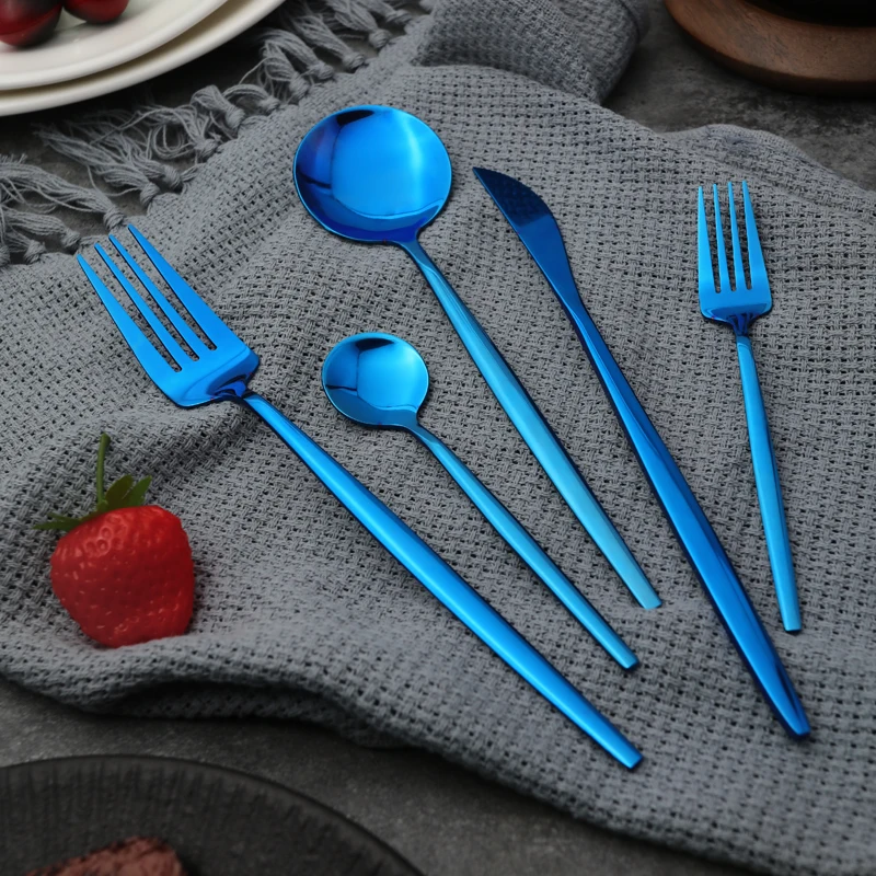 

30pcs Dinnerware Set Stainless Steel Knife Fork Spoon Flatware Set Silverware Western Flatware Complete Set Of 30-Piece Dishes