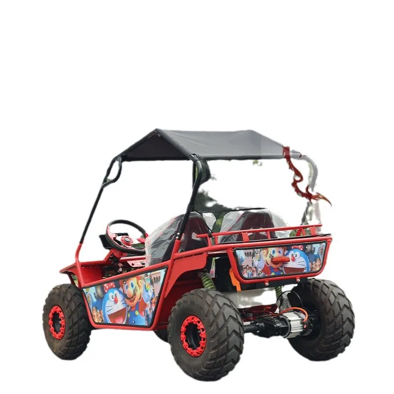 Детский электрический картинг пляжный автомобиль четырехколесный внедорожный