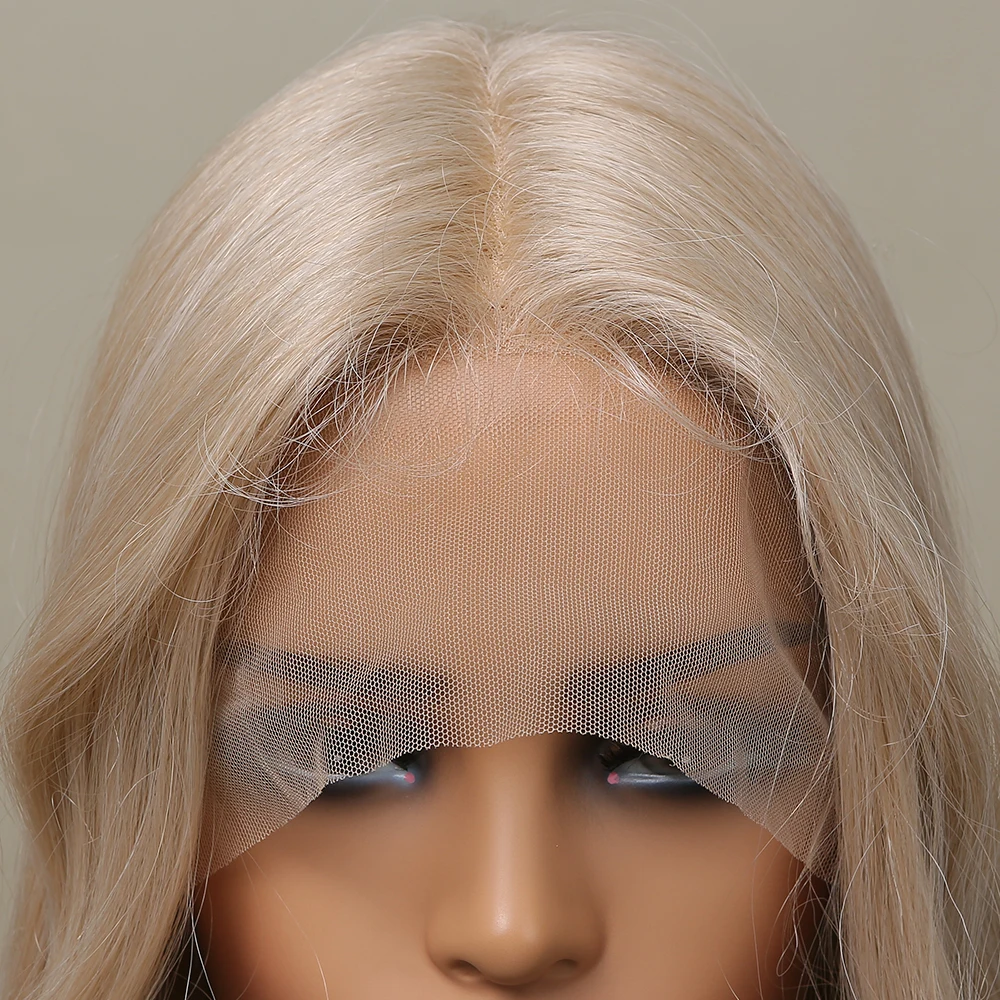 Парик женский из синтетических волос термостойкий с белыми светлыми светящимися