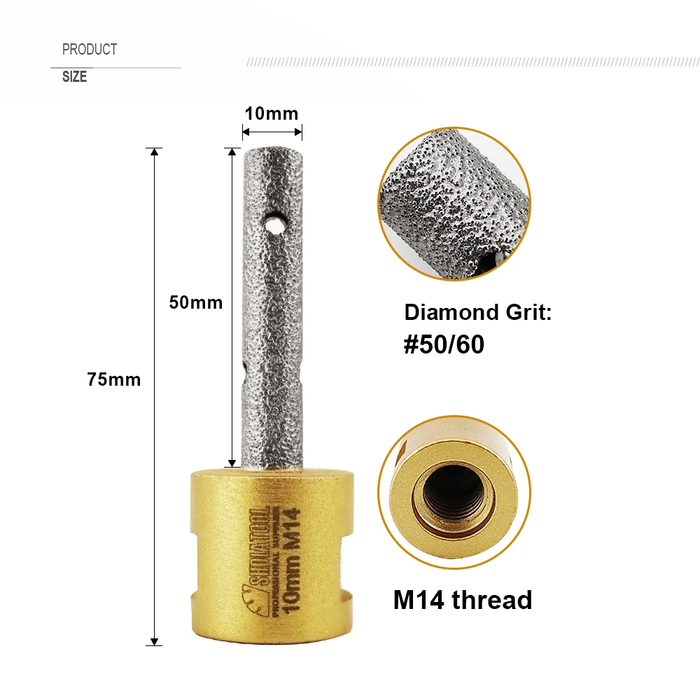 

SHDIATOOL 1 шт. алмазные фрезы диаметром 10-25 мм, фрезы для увеличения керамической плитки, камня, столешницы, фарфора, мрамора, полировки