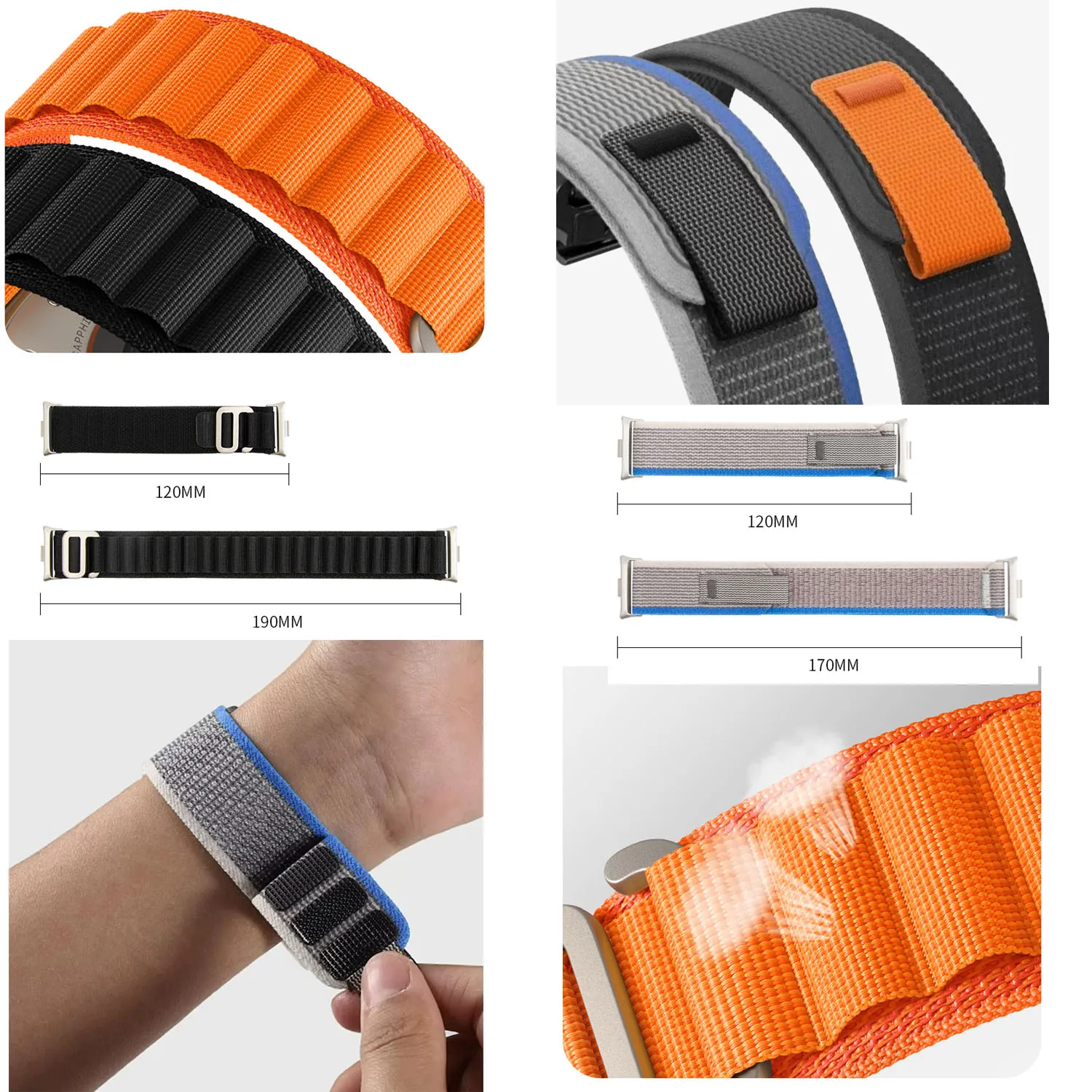 Нейлоновый ремешок для часов Xiaomi MI Band 9 8 Pro MiBand дышащий спортивный плетеный Red Mi Watch