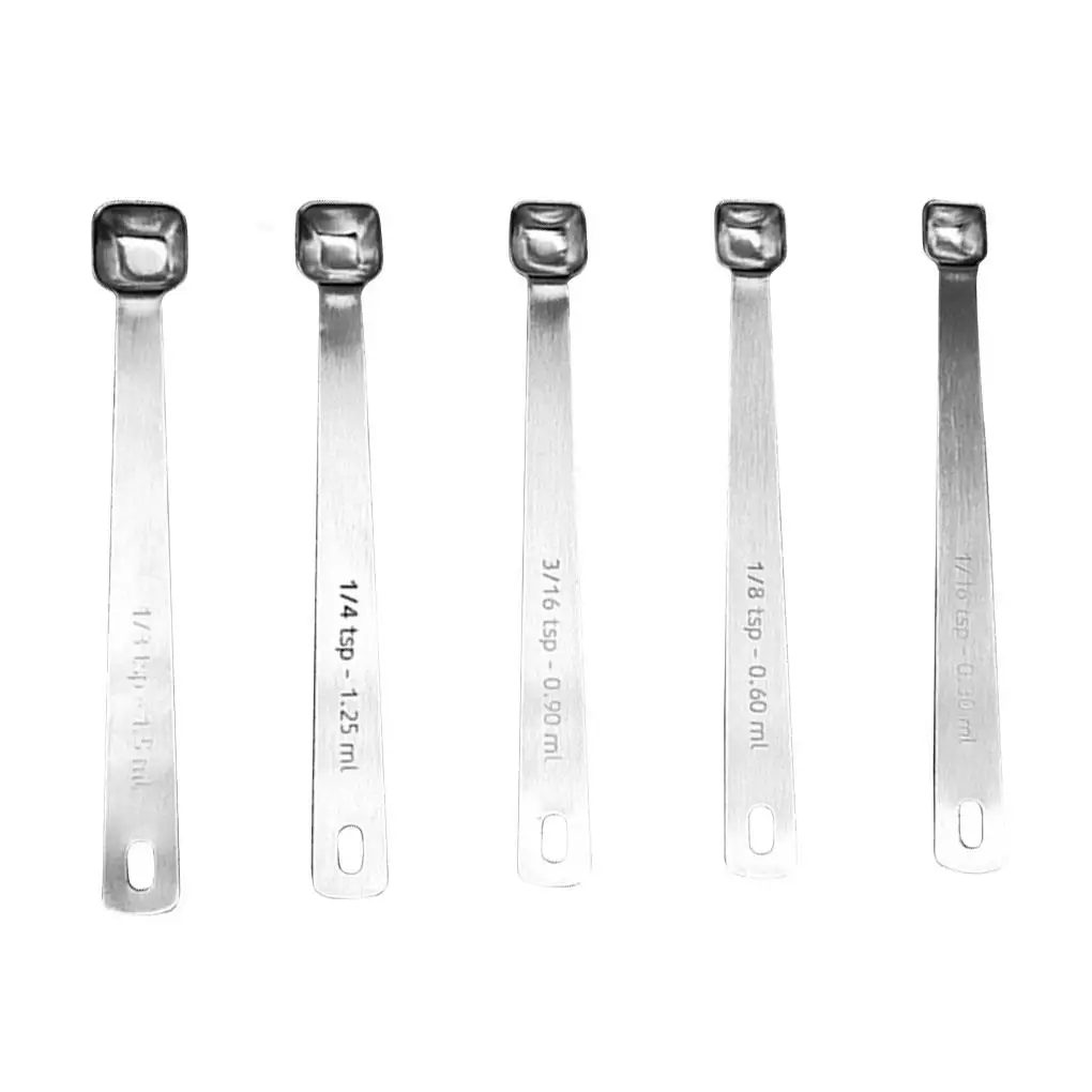 

5pcs/set Measuring Spoons Mini Stainless Steel Graduated Measure Scoops Kitchen Accessory