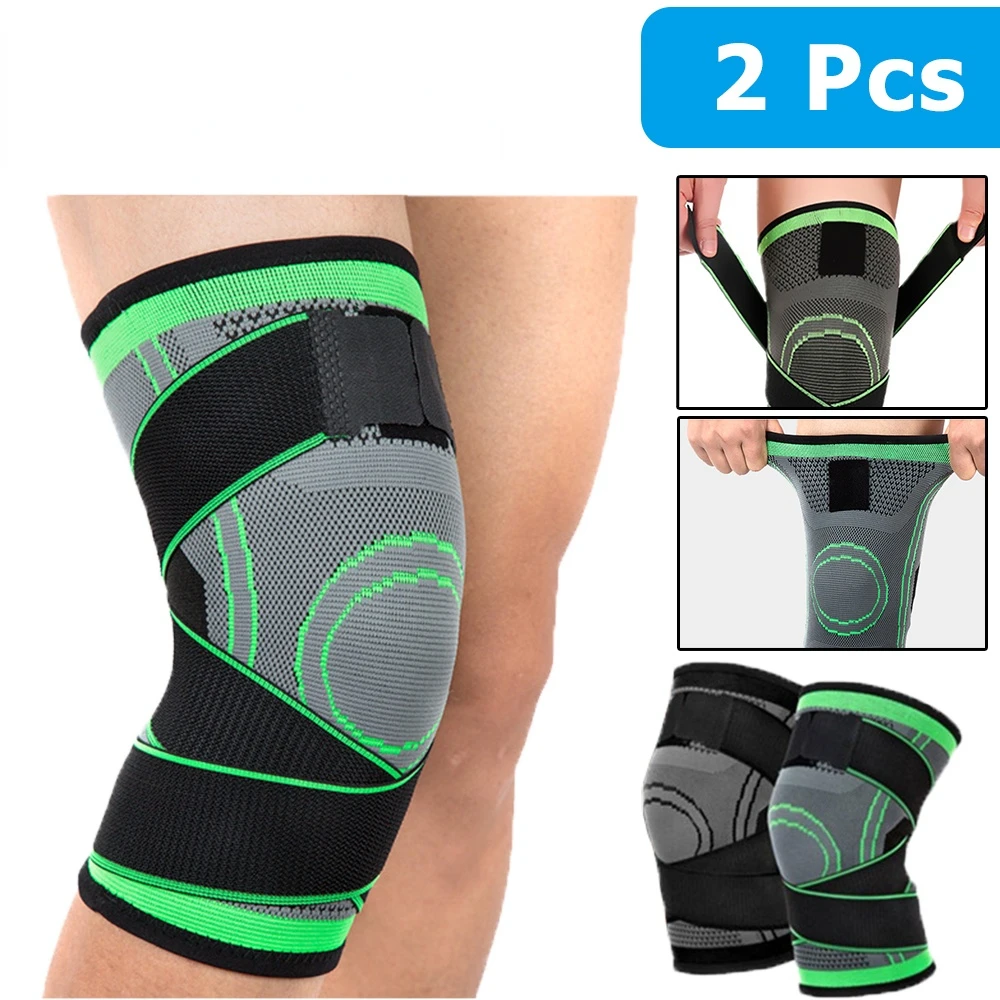 

1Pair Men Women Sports Knee Support Compression Sleeves Joint Pain Arthritis Relief Running Fitness Elastic Wrap Brace Knee Pads