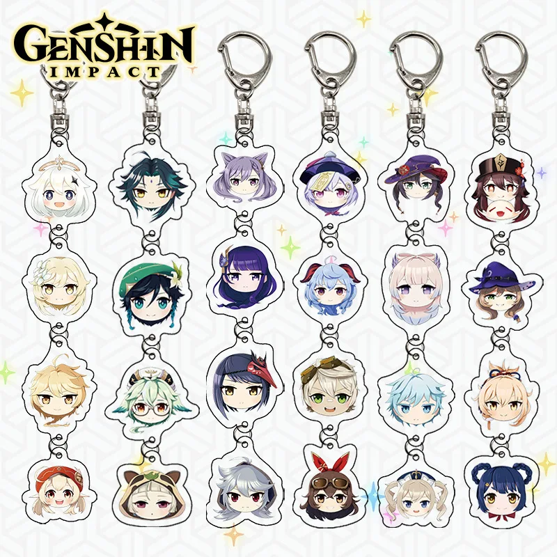 

Anime Genshin Impact Raiden Shogun Cosplay Acrylic Game Action Figure Venti Hutao Stand Model Plate Desk Decor Prop Fans Gift