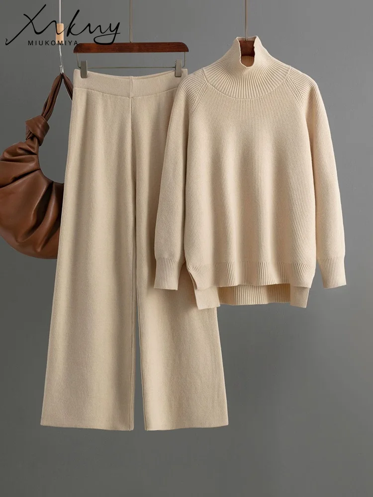 MiuKoMiYa комплект свитер и брюки бордовый