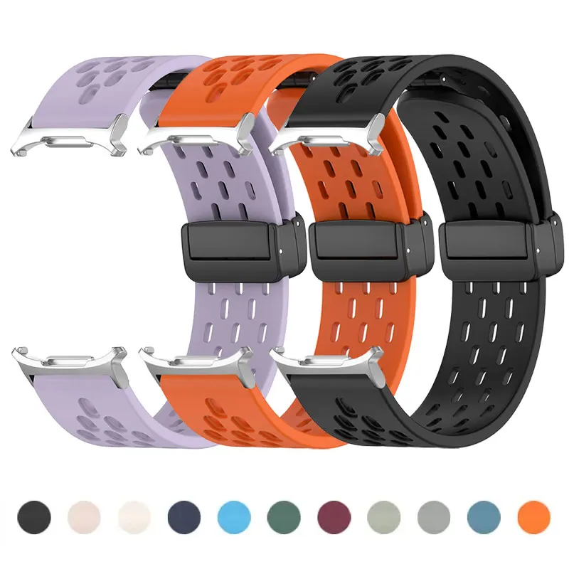 Ремешок с магнитной петлей для Samsung Watch 7 Ultra 47 мм силиконовый ремешок аксессуары