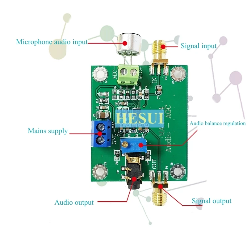 MAX9814 Модуль микрофонного усилителя Audio AGC датчик головки микрофона