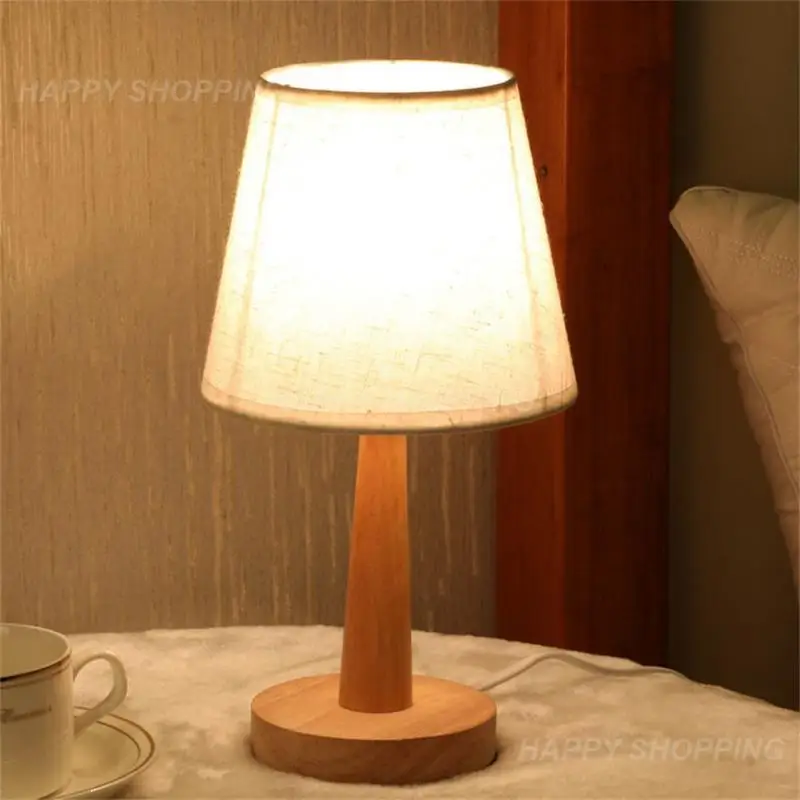 

Настольная лампа, светодиодный светильник из льна с дистанционным управлением, 1 шт., прикроватный ночник для чтения, прикроватный светильник для спальни
